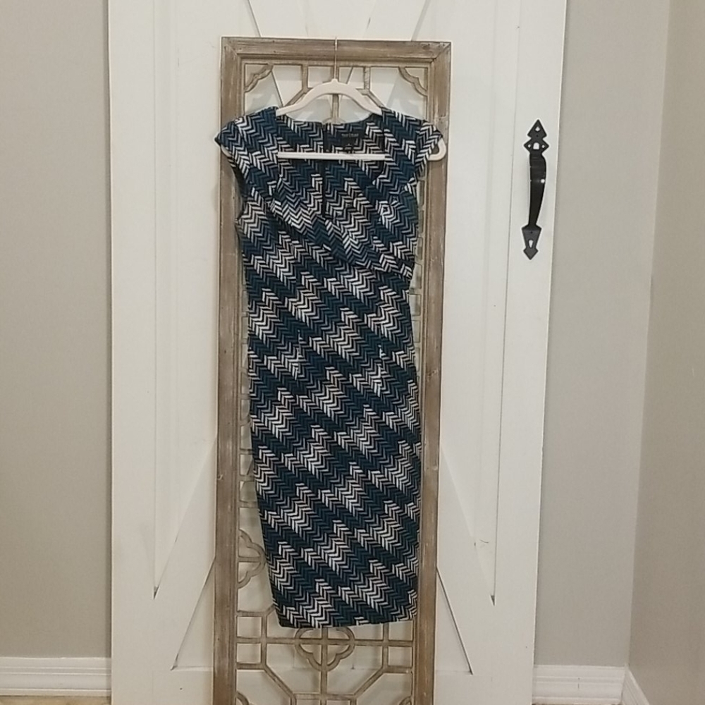 Blue bodycon midi dress